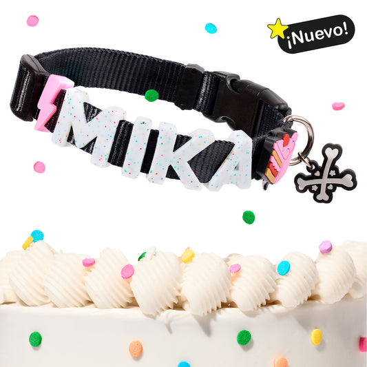COLLAR PARA MASCOTAS FUNFETTI 🎂 DE CHARMS