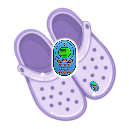 SHOE CHARM BLUE CELLPHONE