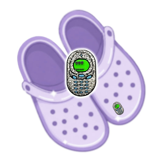 SHOE CHARM GLITTER CELLPHONE