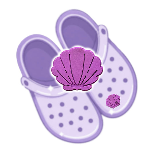 SHOE CHARM PURPLE SHEASHELL
