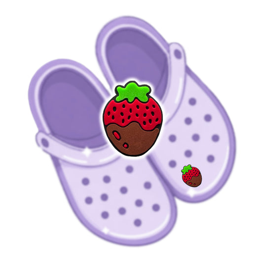 SHOE CHARM CHOCOLATE STRAWBERRY