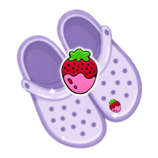SHOE CHARM PINK STRAWBERRY