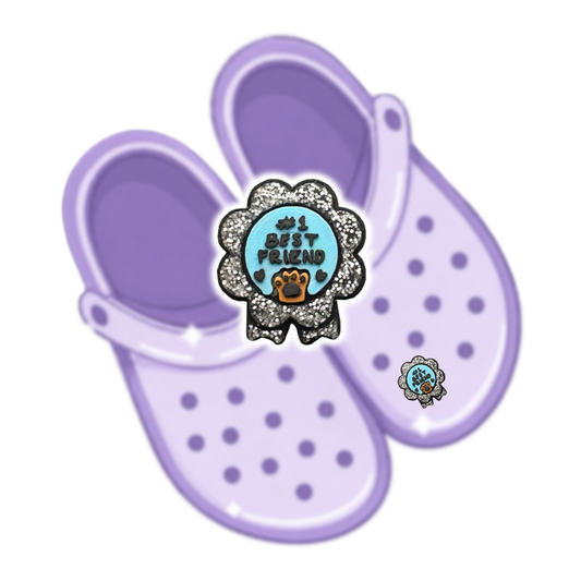 SHOE CHARM MEDALLA PLATA