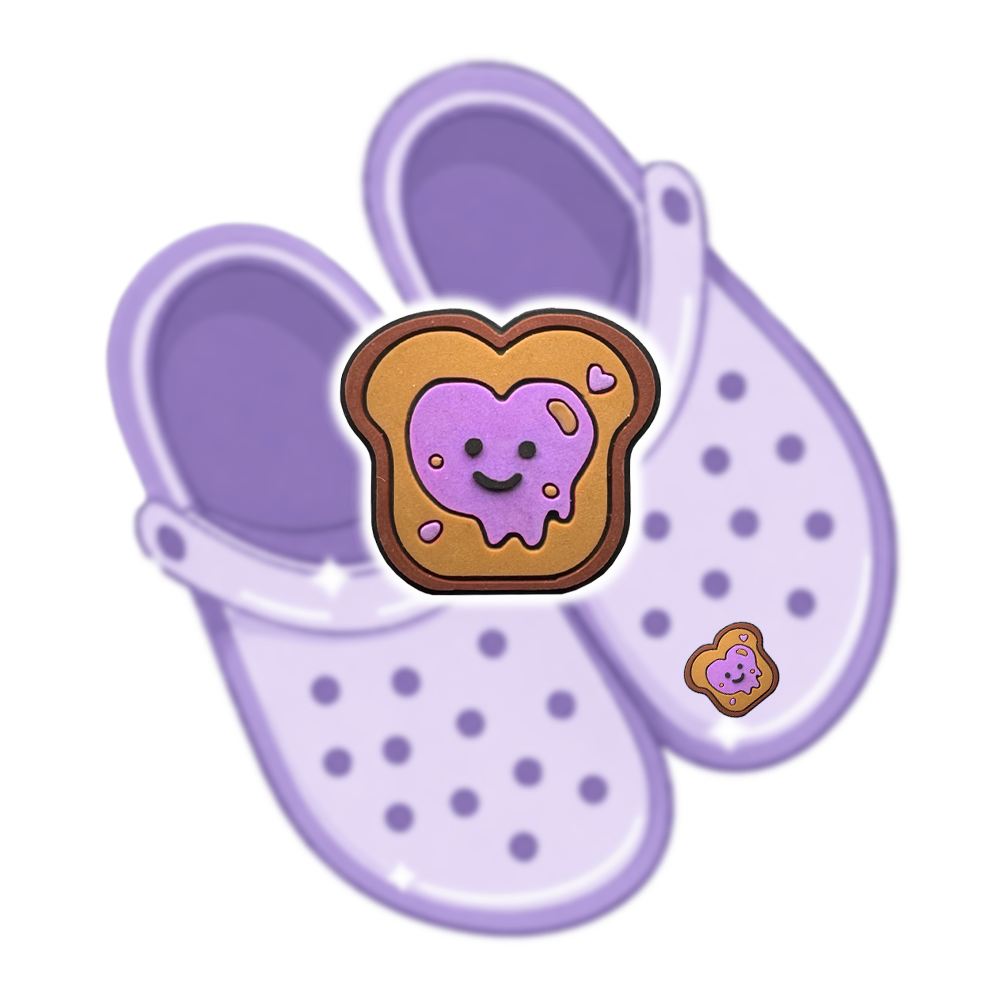 SHOE CHARM BLUEBERRY TOAST