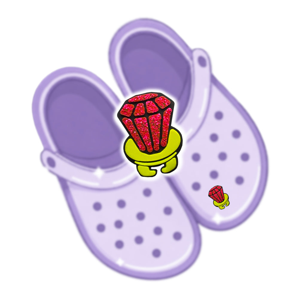 SHOE CHARM PINK R POP