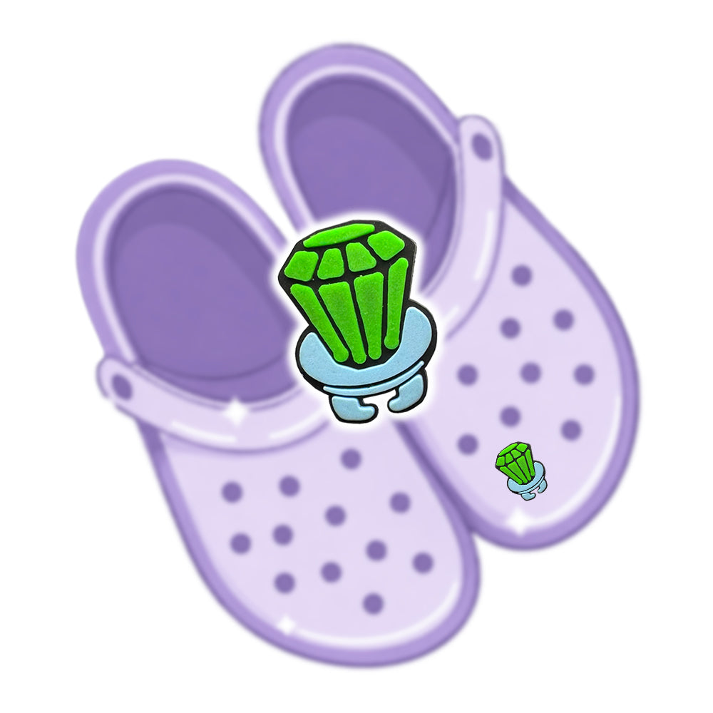 SHOE CHARM GREEN R POP
