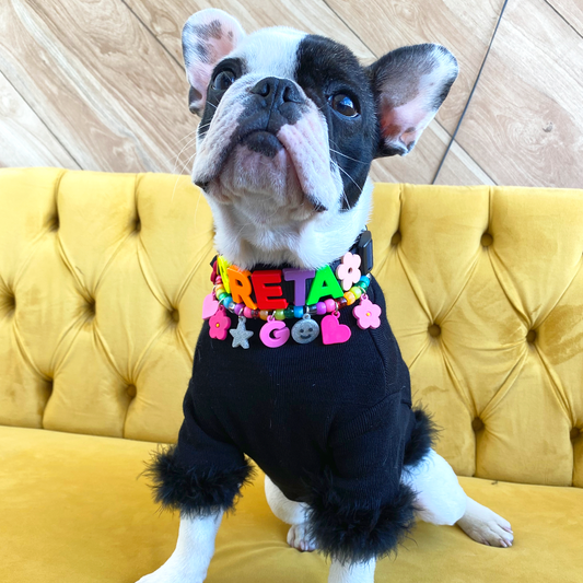 Fancy Black Sweater Plumas